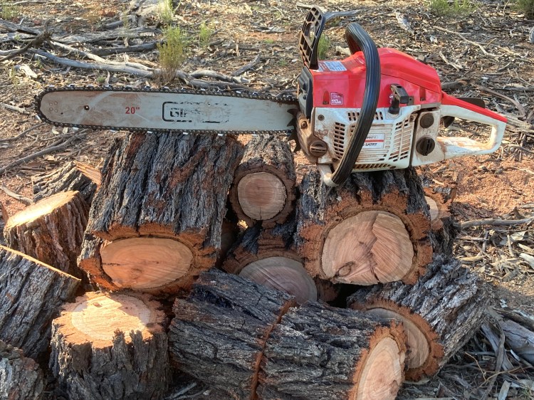 Chainsaw, clearing fallen trees